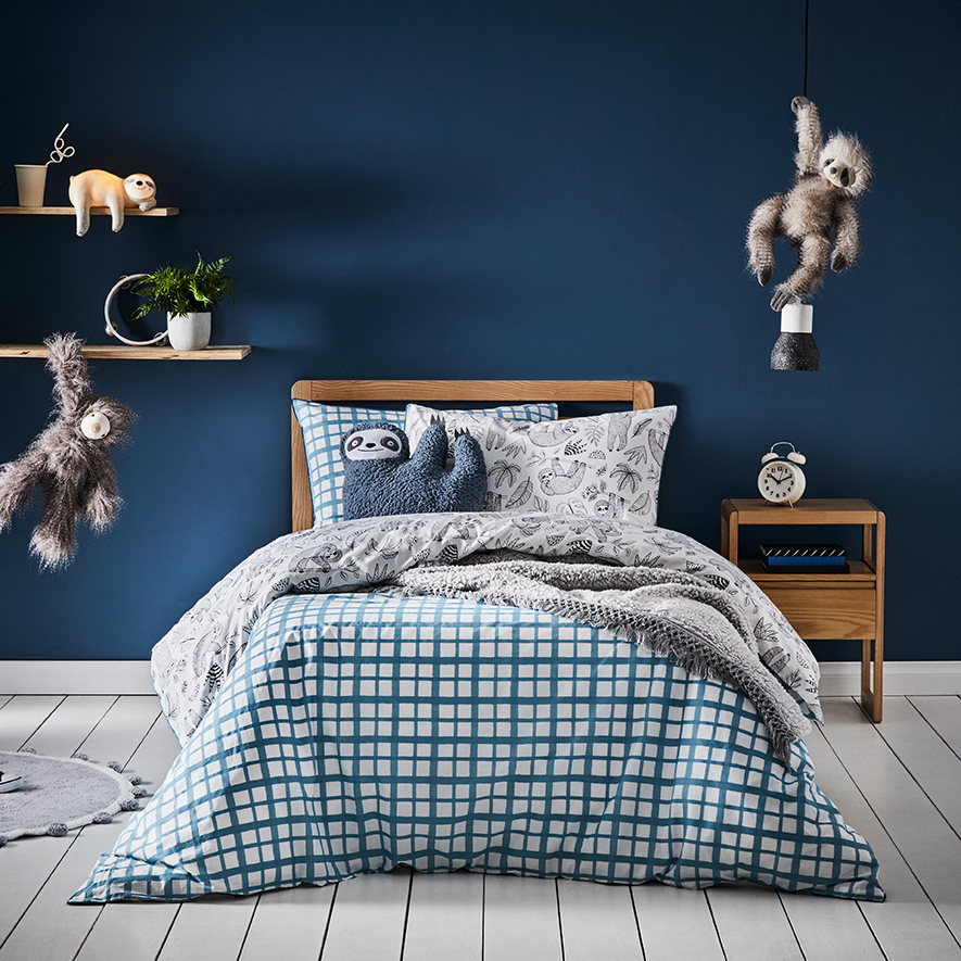 Smiley Sloth Quilt Cover Set Adairs