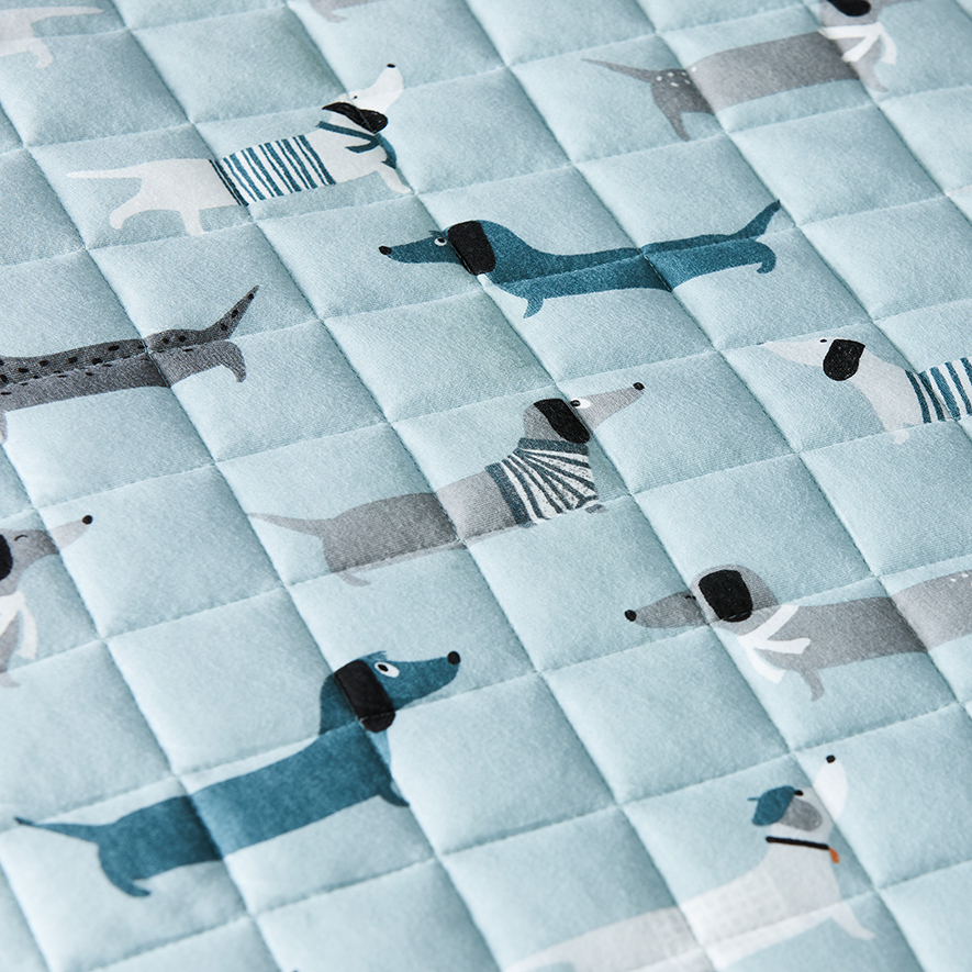 Sausage Dog Grey Bamboo Jersery Quilt Cover Set Adairs