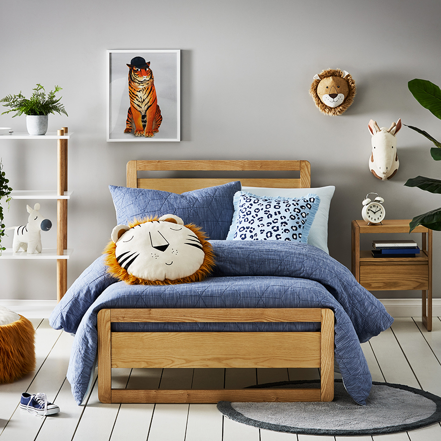 Bodhi Quilted Indigo Quilt Cover Set Adairs