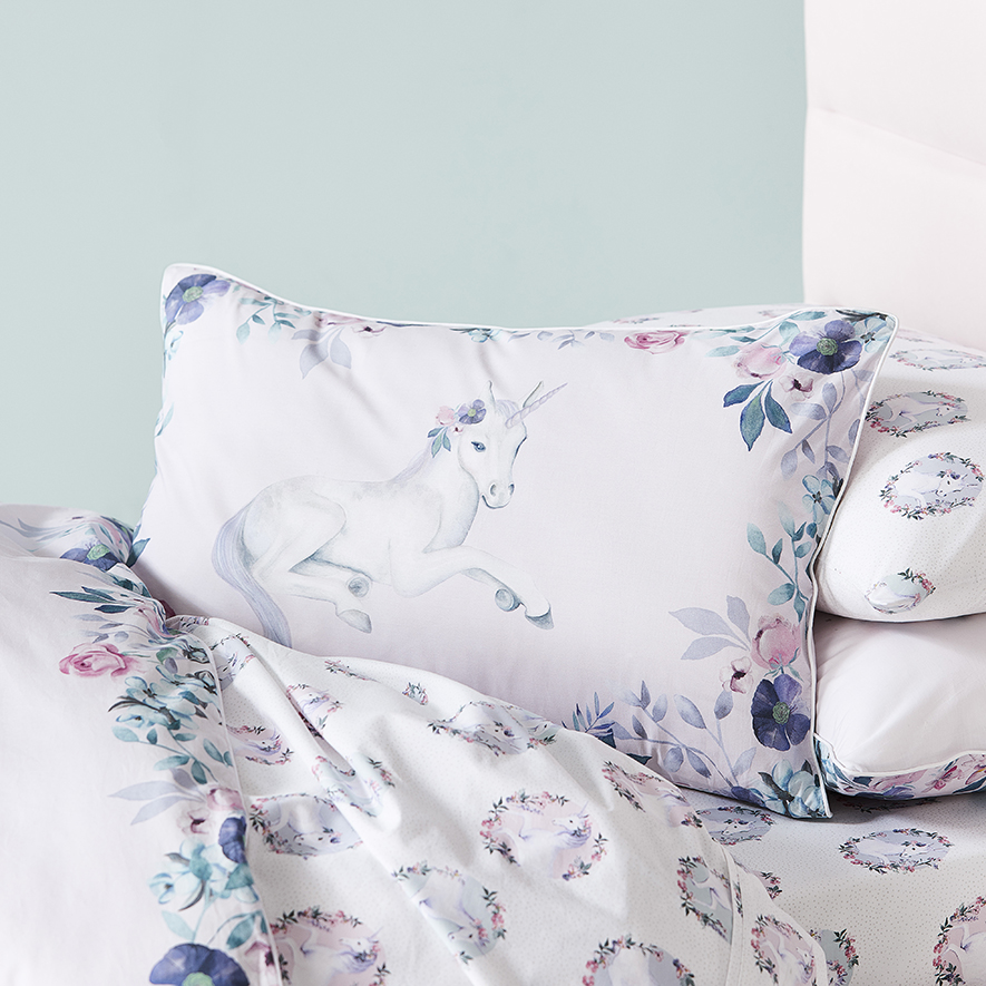 Blossom Unicorn Quilt Cover Set Adairs