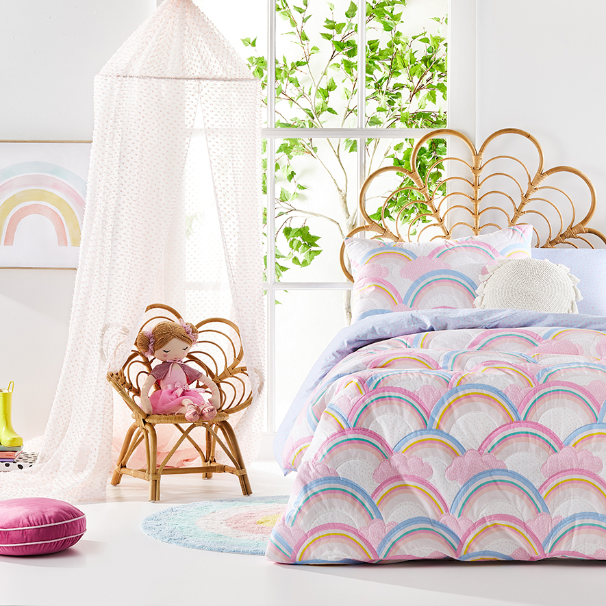 Kids rainbow comforter discount