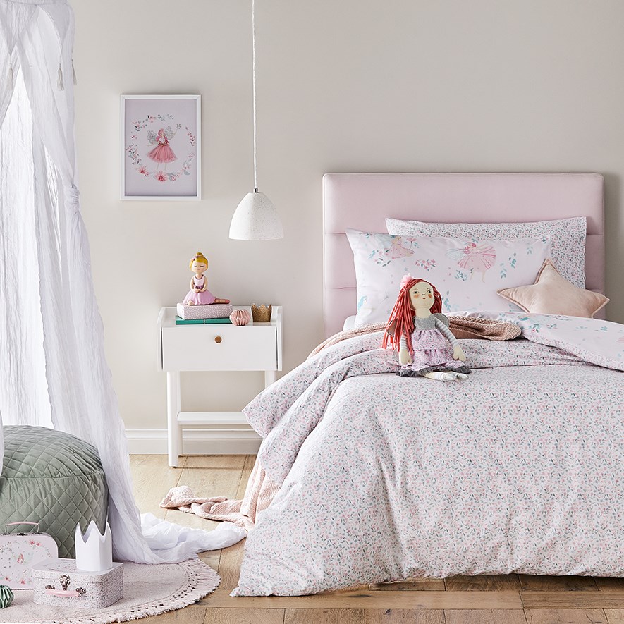 Enchanted Fairy Muted Pink Quilt Cover Set Adairs