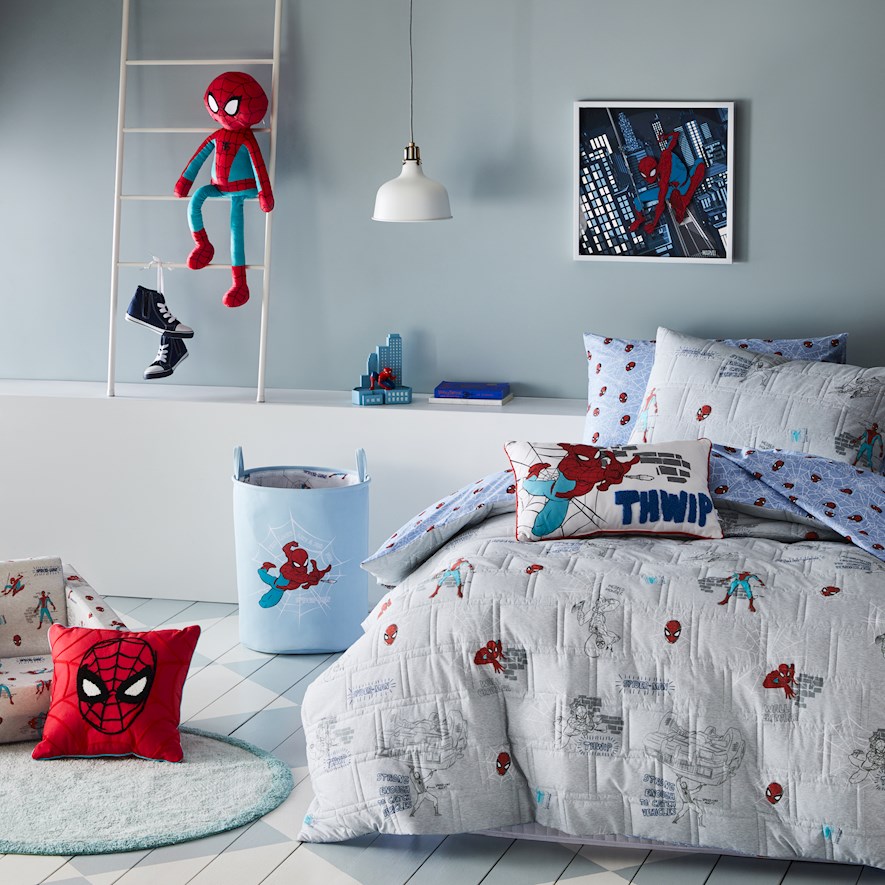 Marvel Spider Man Spider Sense Quilted Quilt Cover Set Adairs