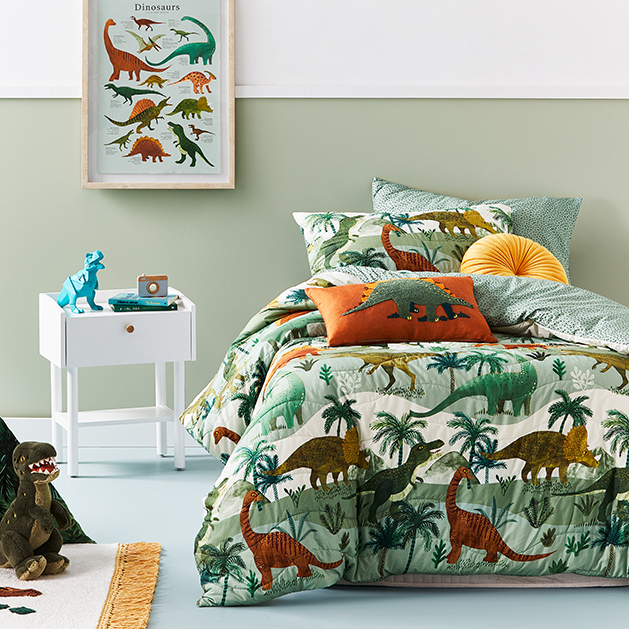 Dinosaur quilt set discount