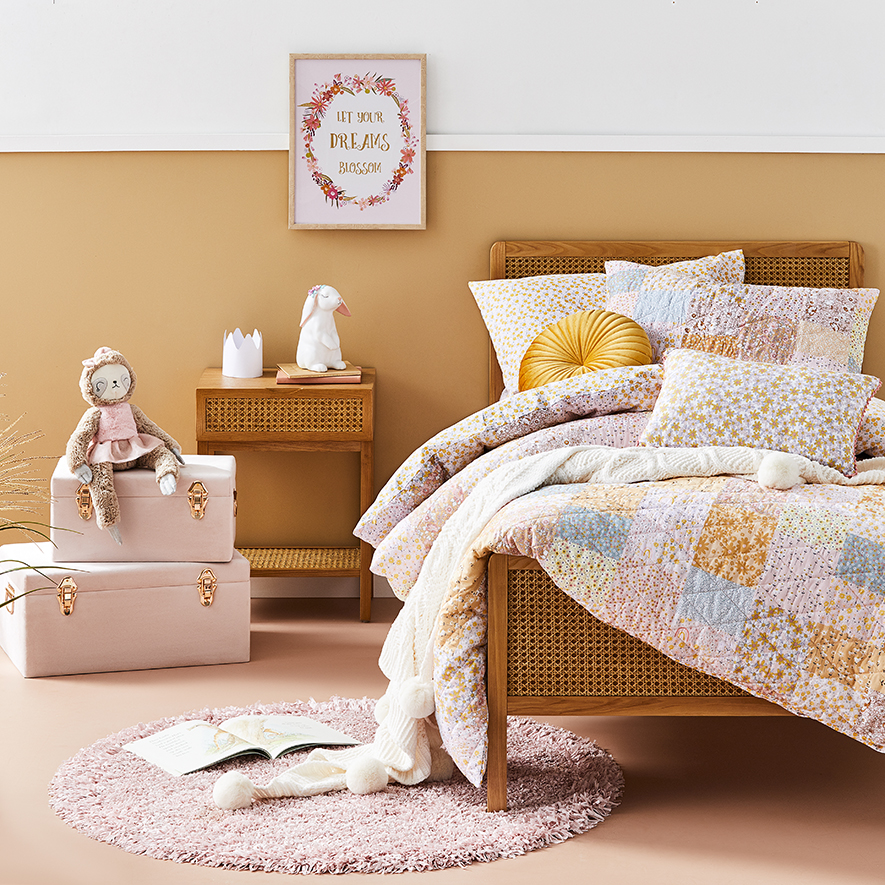 Posy Patchwork Quilted Sunshine Floral Quilt Cover Set | Adairs