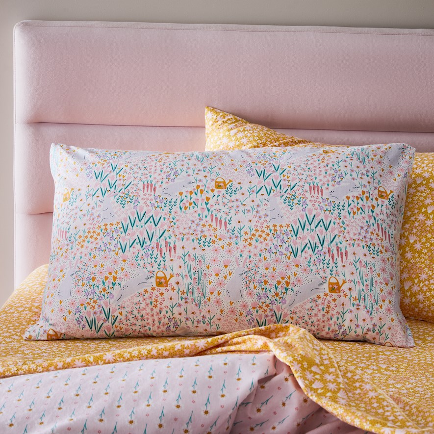 Bunny Meadow Multi Flannelette Quilt Cover Set Adairs