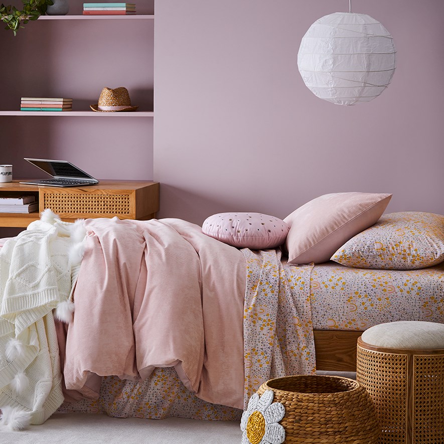 Oslo Rose Pink Quilt Cover Set Adairs