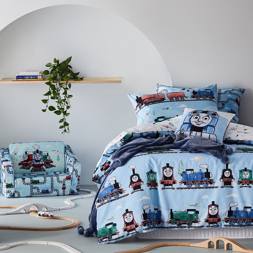 Thomas Friends Sky Blue Quilt Cover Set Adairs