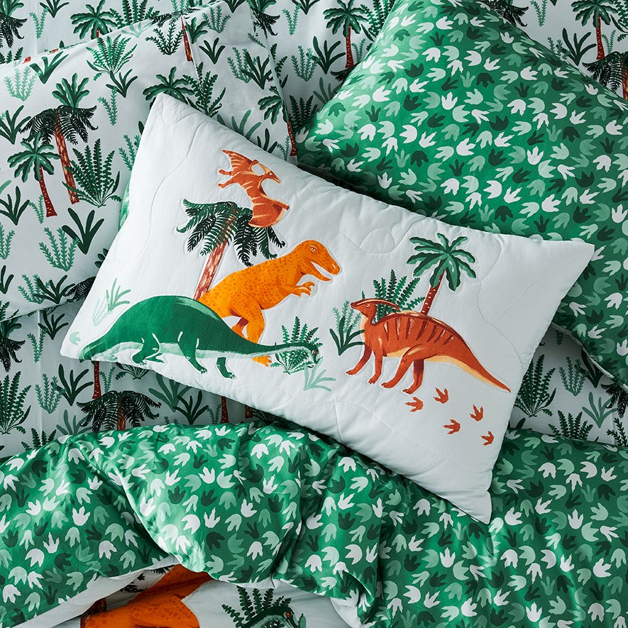 Rawwwsome Quilted Soft Blue Quilt Cover Set Adairs