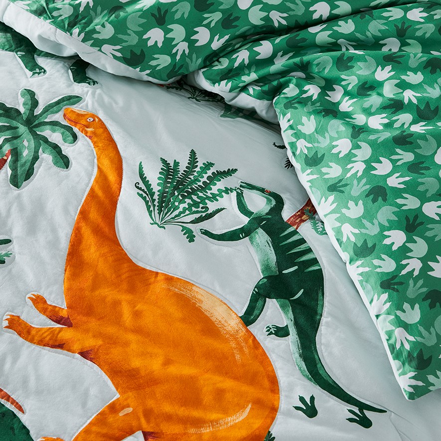 Rawwwsome Quilted Soft Blue Quilt Cover Set Adairs