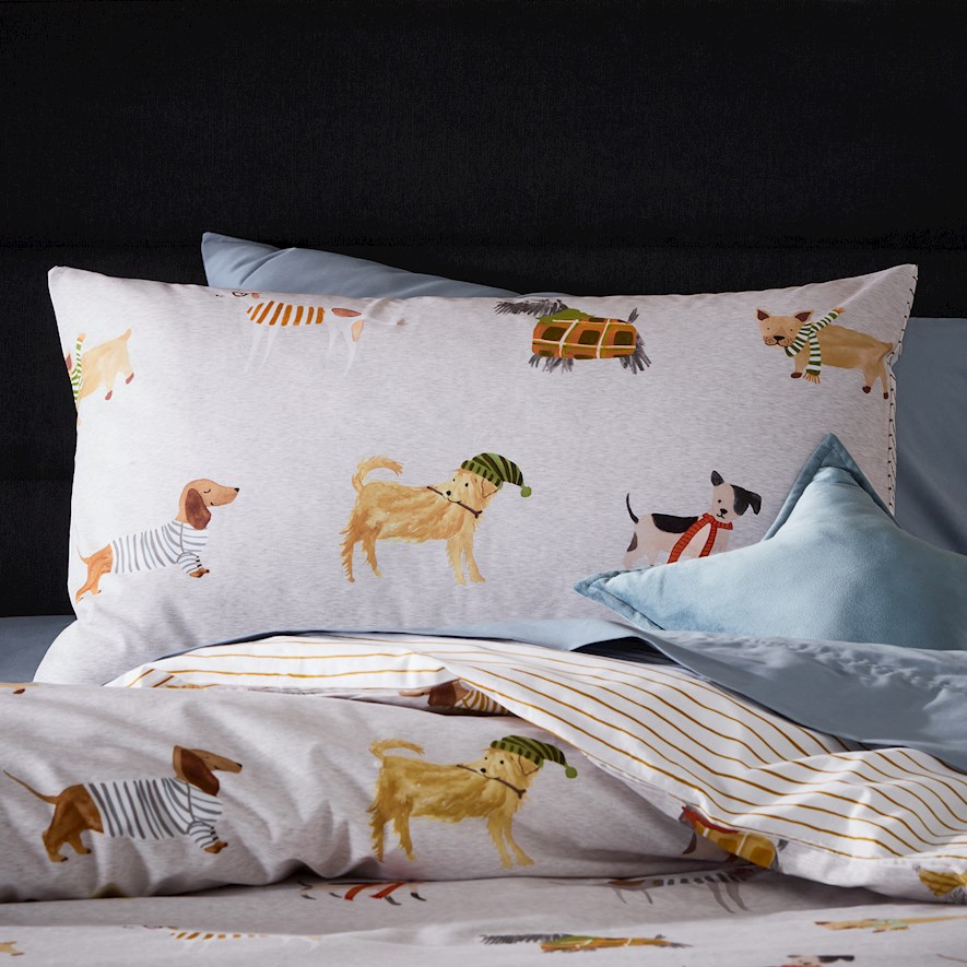 Dogs Life Natural Quilt Cover Set Adairs