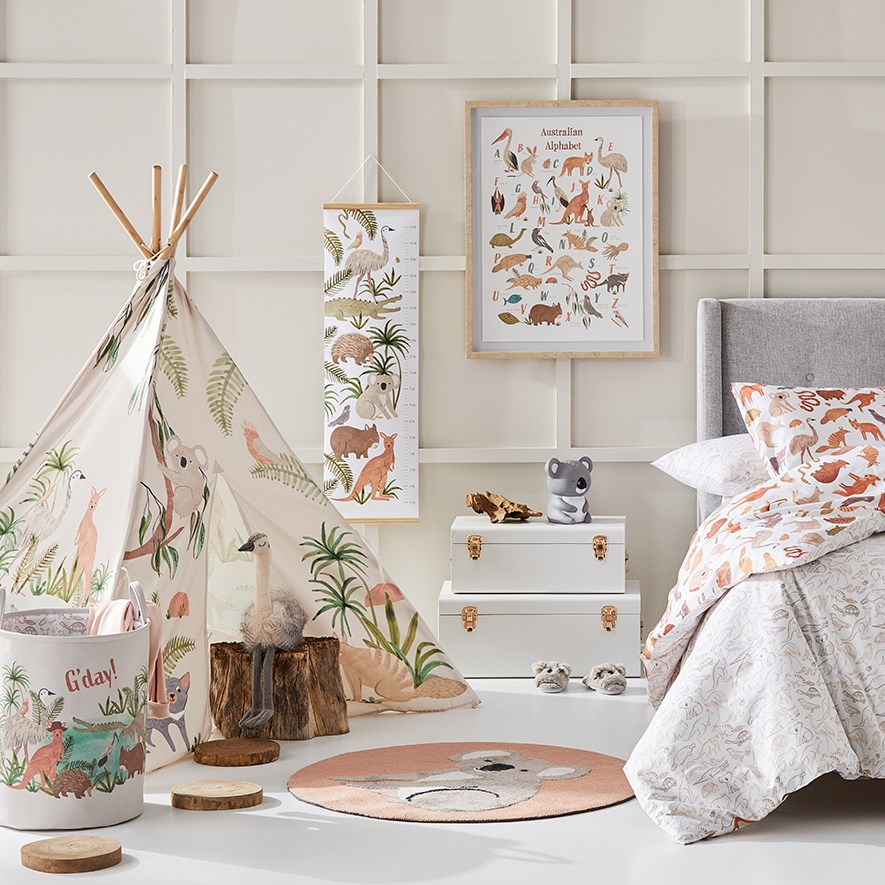 Australiana Animals Rust Quilt Cover Set Adairs