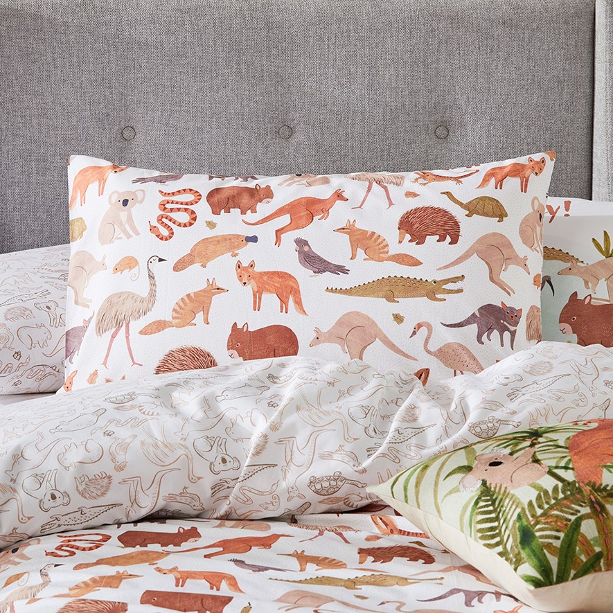 Australiana Animals Rust Quilt Cover Set Adairs