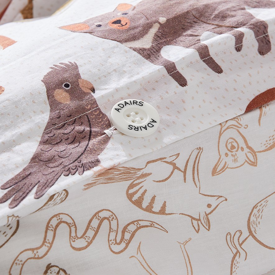 Australiana Animals Rust Quilt Cover Set Adairs