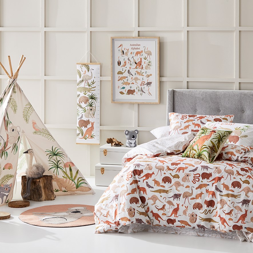 Australiana Animals Rust Quilt Cover Set Adairs