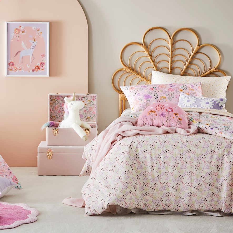 Sashas Garden Soft Pink Duvet Cover Set Adairs