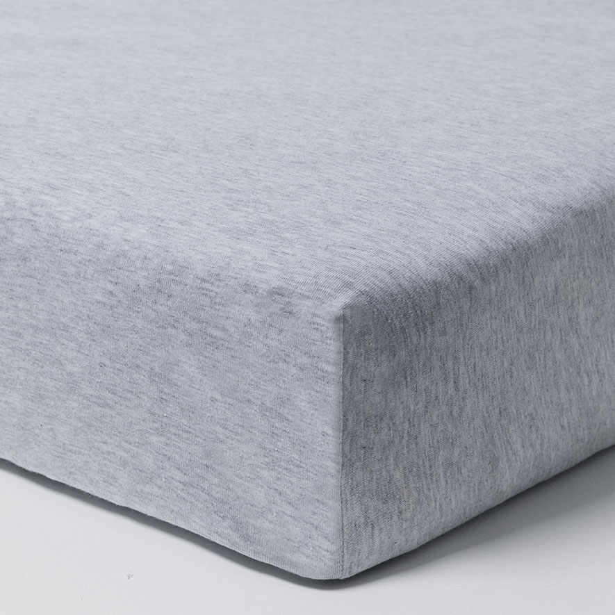 Ultra Soft Jersey Marle Grey Fitted Sheet 2 Pack Adairs