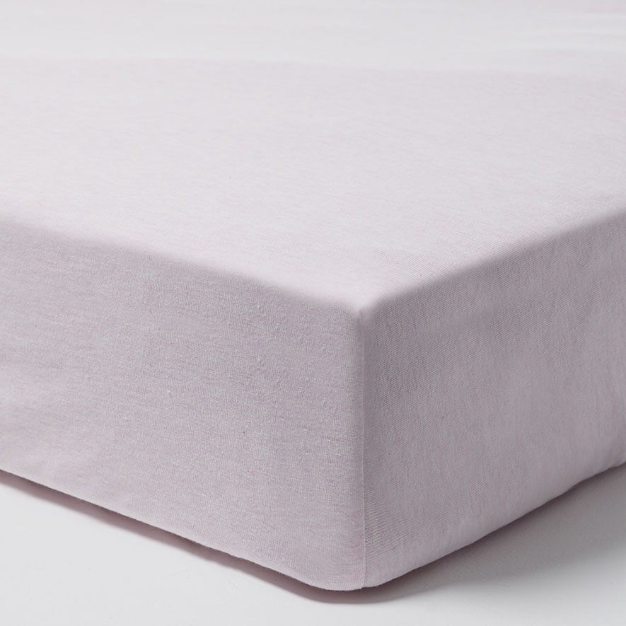 Ultra Soft Jersey Marle Pink Fitted Sheet 2 Pack Adairs