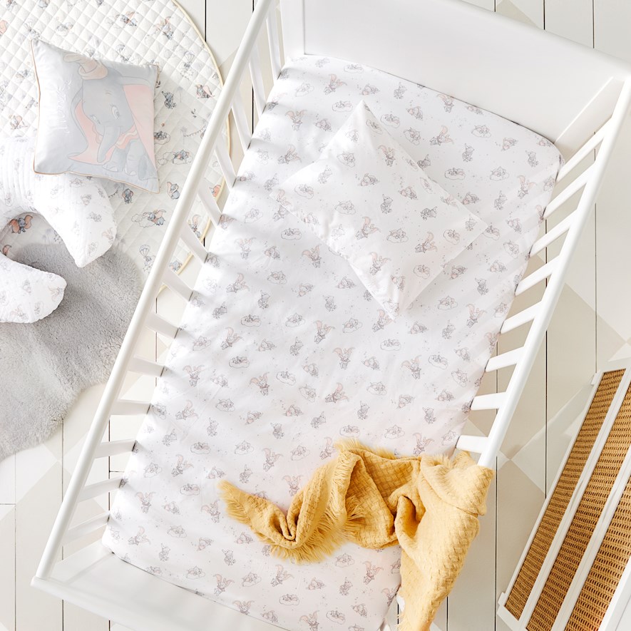 Adairs Baby Dumbo Fitted Sheet Set 2 Pack Adairs