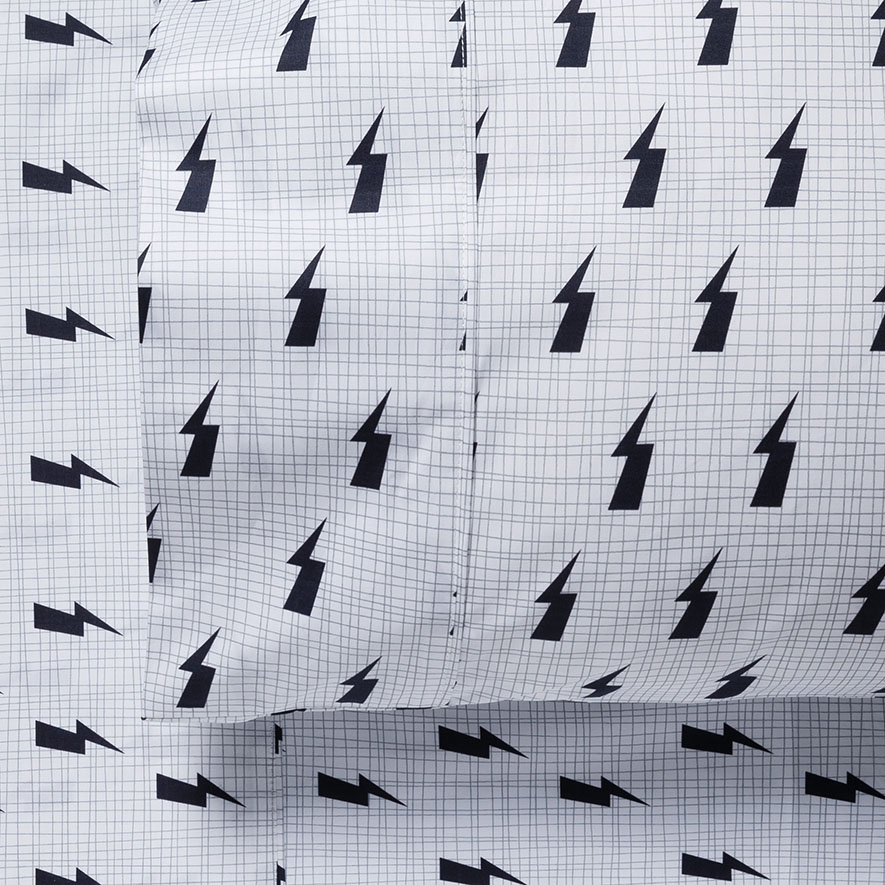 Mix It Up Black Lightning Bolt Sheet Separates Adairs