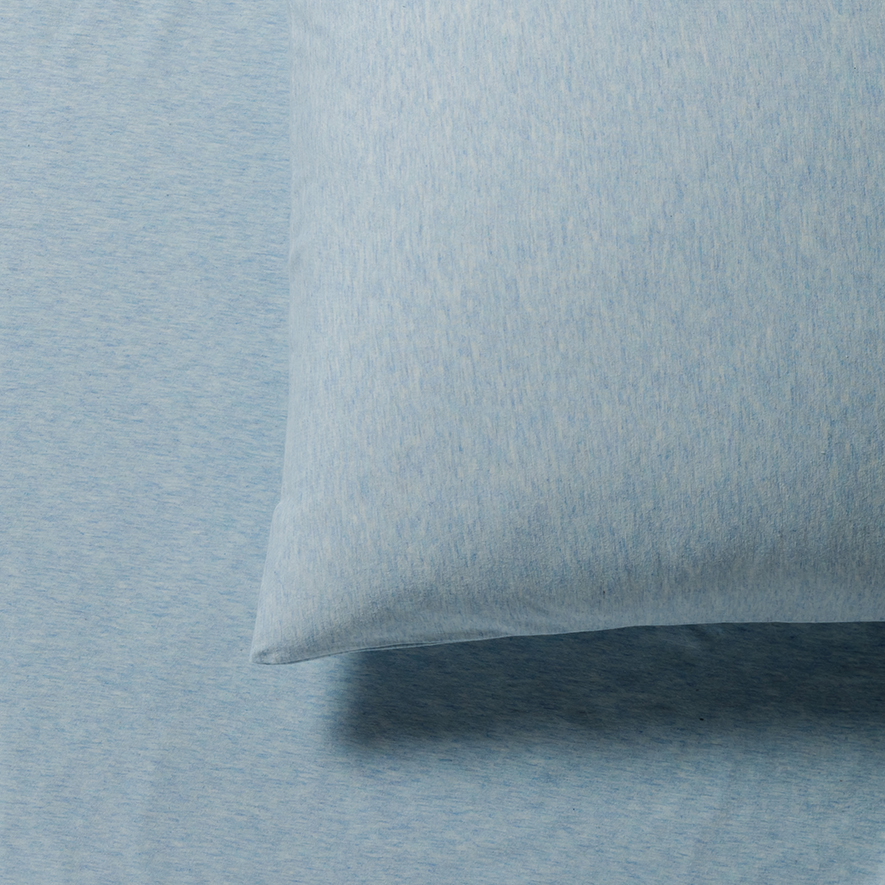Jersey Fitted Sheet Set in Marle Blue Adairs