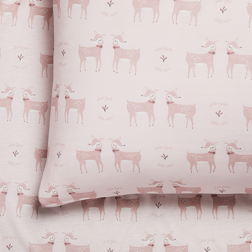 Deer Cotton Bamboo Pink Combo Sheet Set Adairs