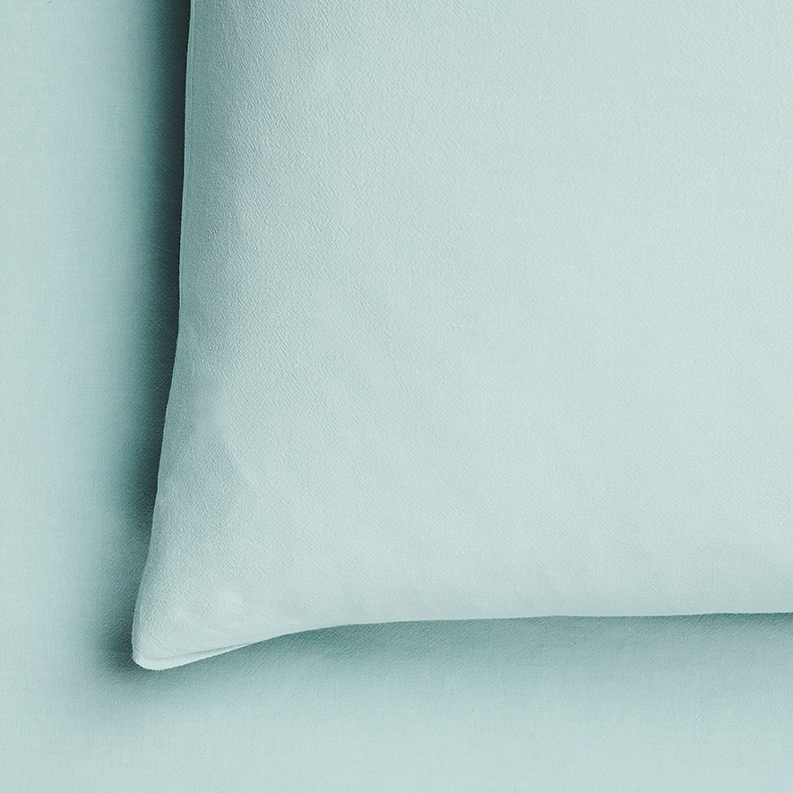 Adairs Kids Stonewashed Cotton Soft Sage Fitted Sheet Set Adairs