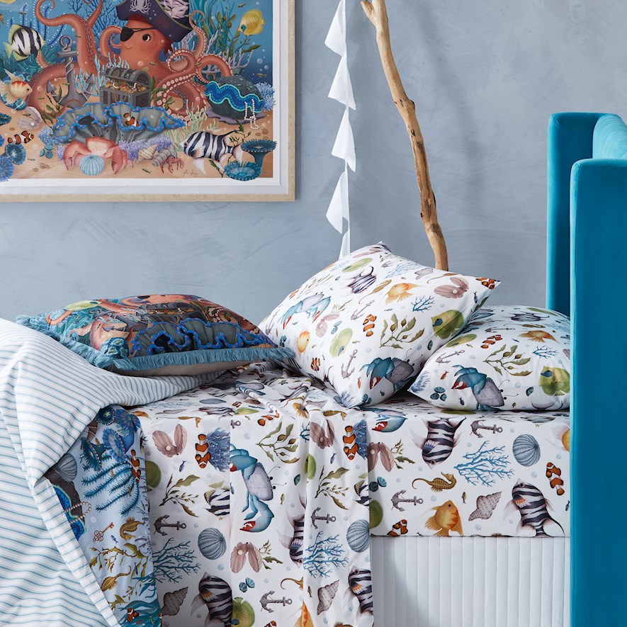 Fleur Harris Treasure Reef Flat Sheet Adairs