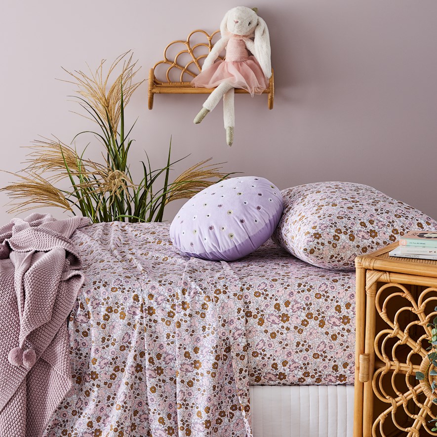 Botanica Floral Lilac Sheet Set Adairs