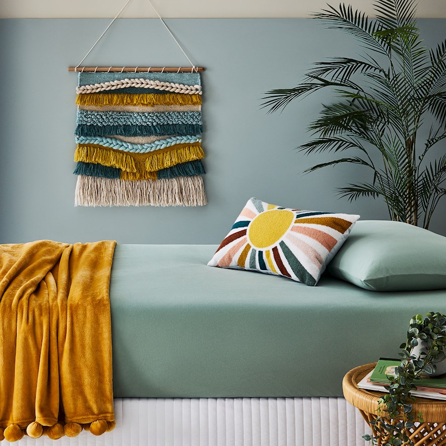 Adairs Kids Cotton Jersey Ivy Green Fitted Sheet Set Adairs