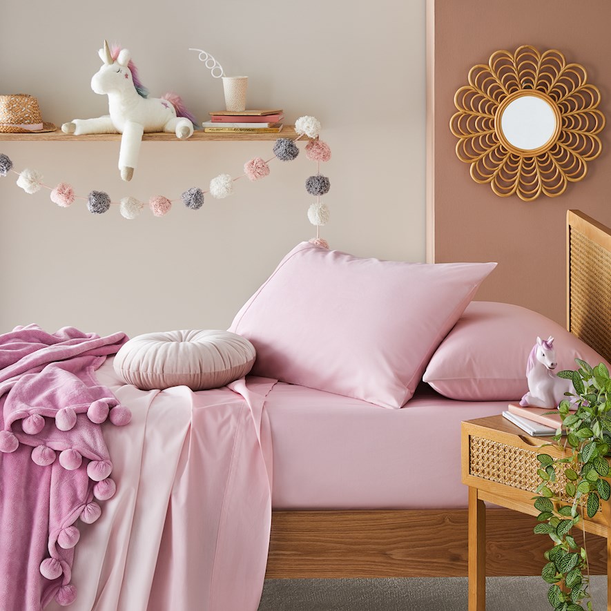 Pink organic best sale cotton sheets