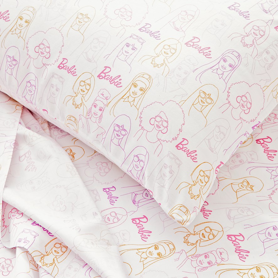 Barbie White Sheet Set | Adairs