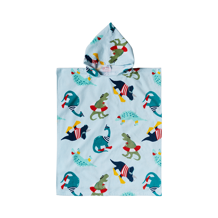 Hooded Beach Towel Diving Dino's Adairs