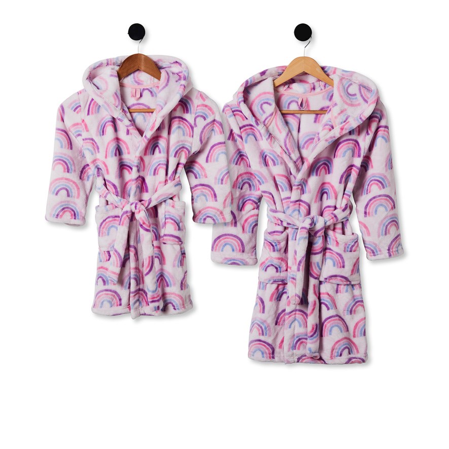 Ultra Soft Kids Rainbow Bathrobe Adairs