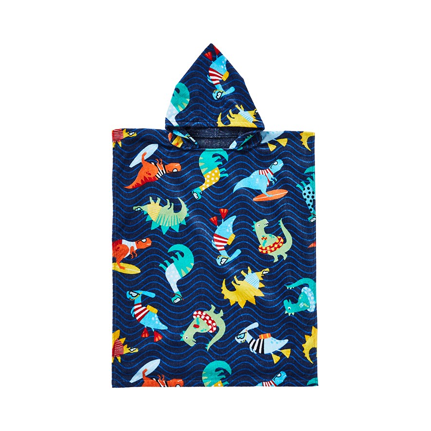 Surfing Dinos Hooded Beach Towel Adairs