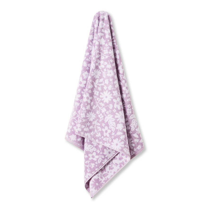 Harmony Floral Lilac Towel Range Adairs