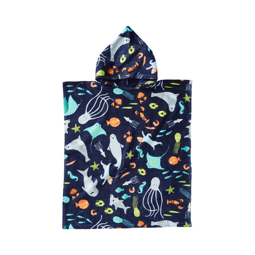 Underwater Large Beach Hooded Towel Adairs