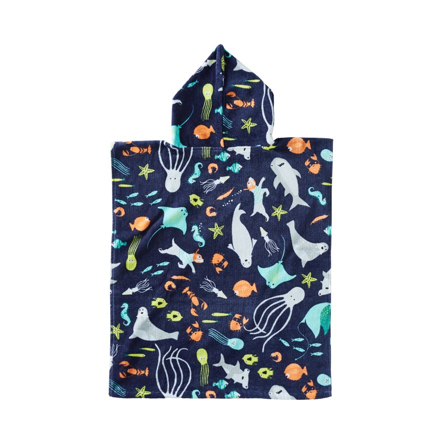 Underwater Large Beach Hooded Towel Adairs