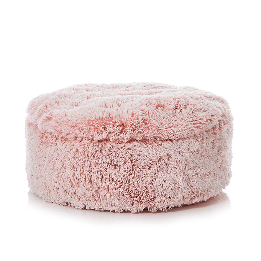 Kingston Faux Fur Pale Pink Throw Adairs