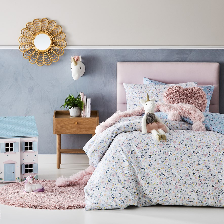 Ribbon Cushion Pink Fluffy Heart Adairs