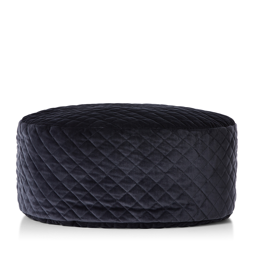 Velvet Floor Cushion Navy Adairs