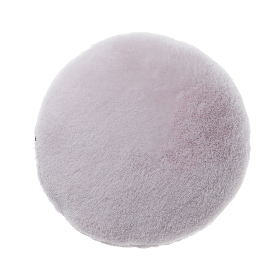 Aspen Faux Fur Round Cushion Lilac Adairs