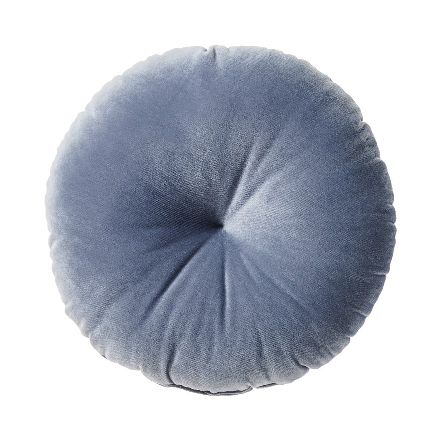 Denim Velvet Novelty Round Cushions Adairs