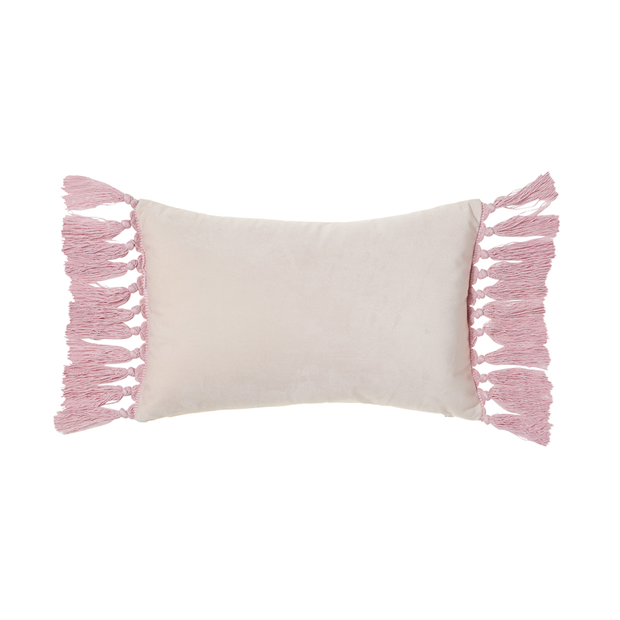 Pink sales tassel cushion