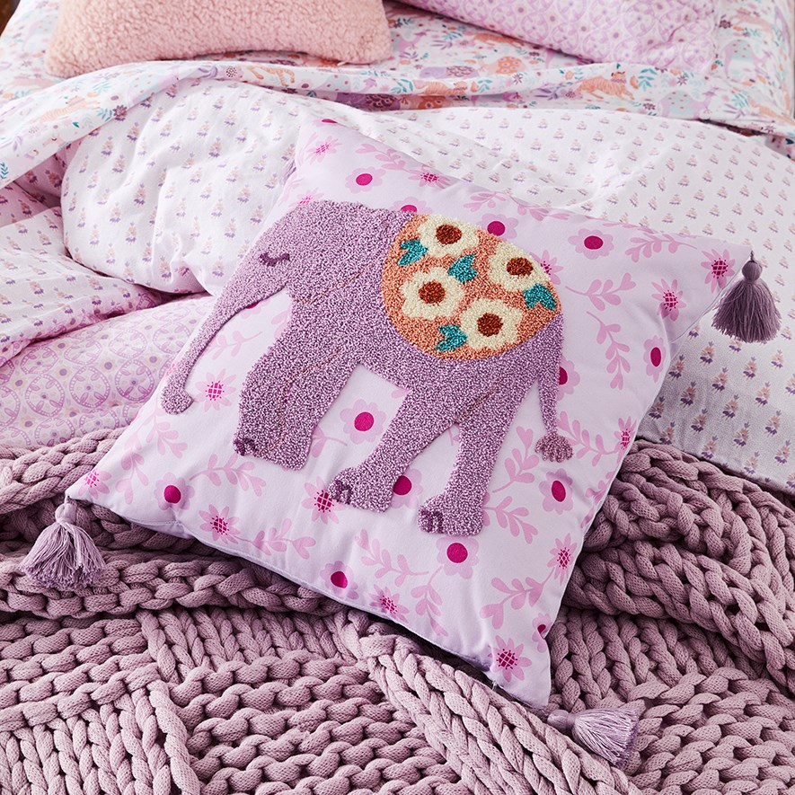 Floral Elephant Classic Cushion Range Adairs