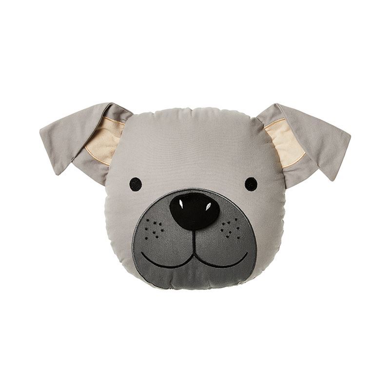 Classic Pale Grey Puppy Face Cushion
