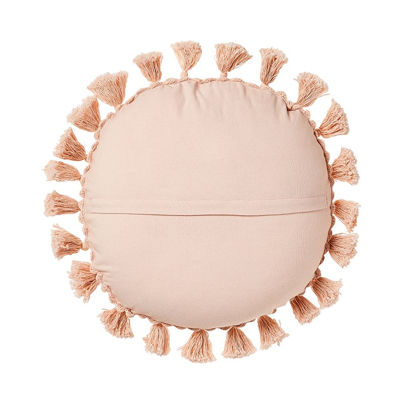 Crochet Peach Pink Cushion  