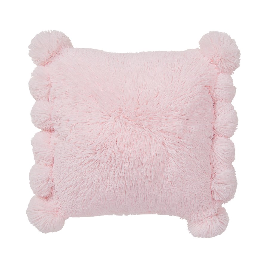 Snuggly Sherpa Pink Cushion Adairs