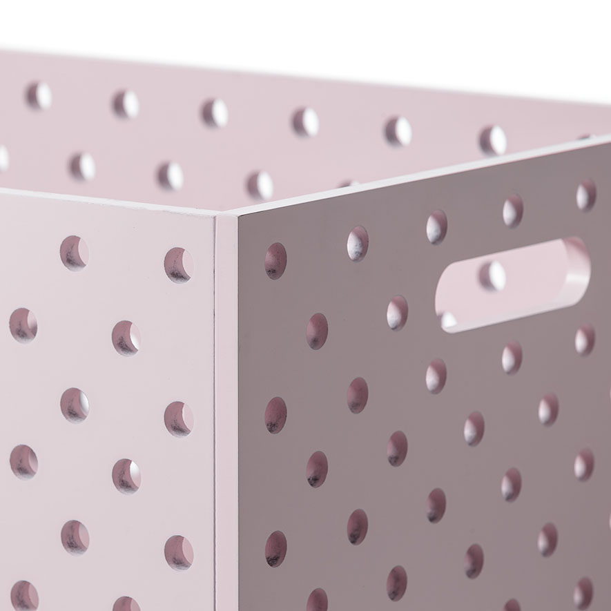 Toy Box on Wheels Rectangle Pale Pink Adairs