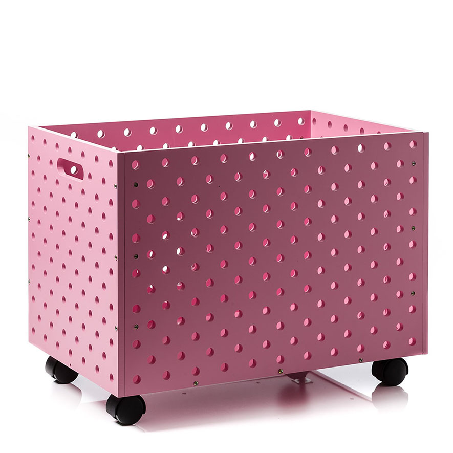 Pink Toy Box on Wheels Adairs